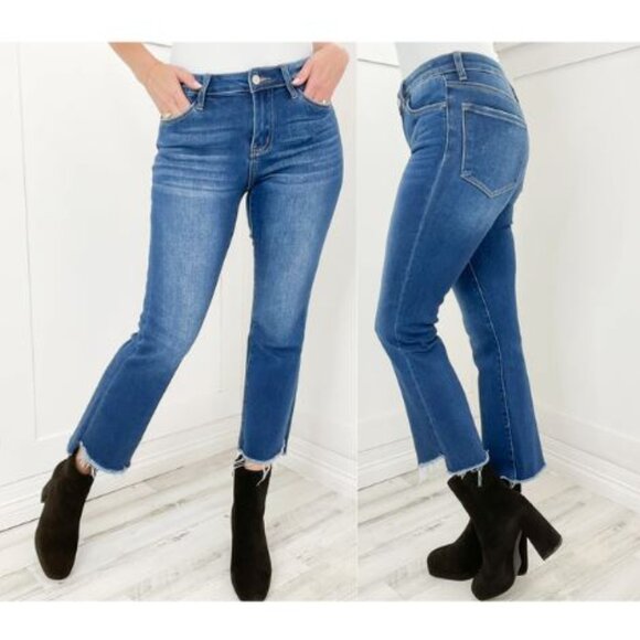 VERVET BY FLYING MONKEY Blue Ankle Jeans - Picture 1 of 14